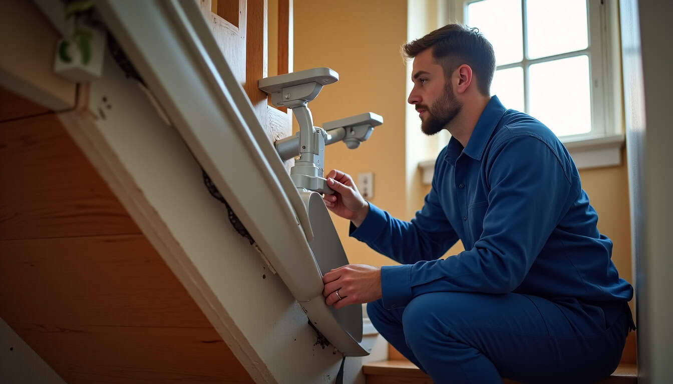 Technicien en train de vérifier le fonctionnement d