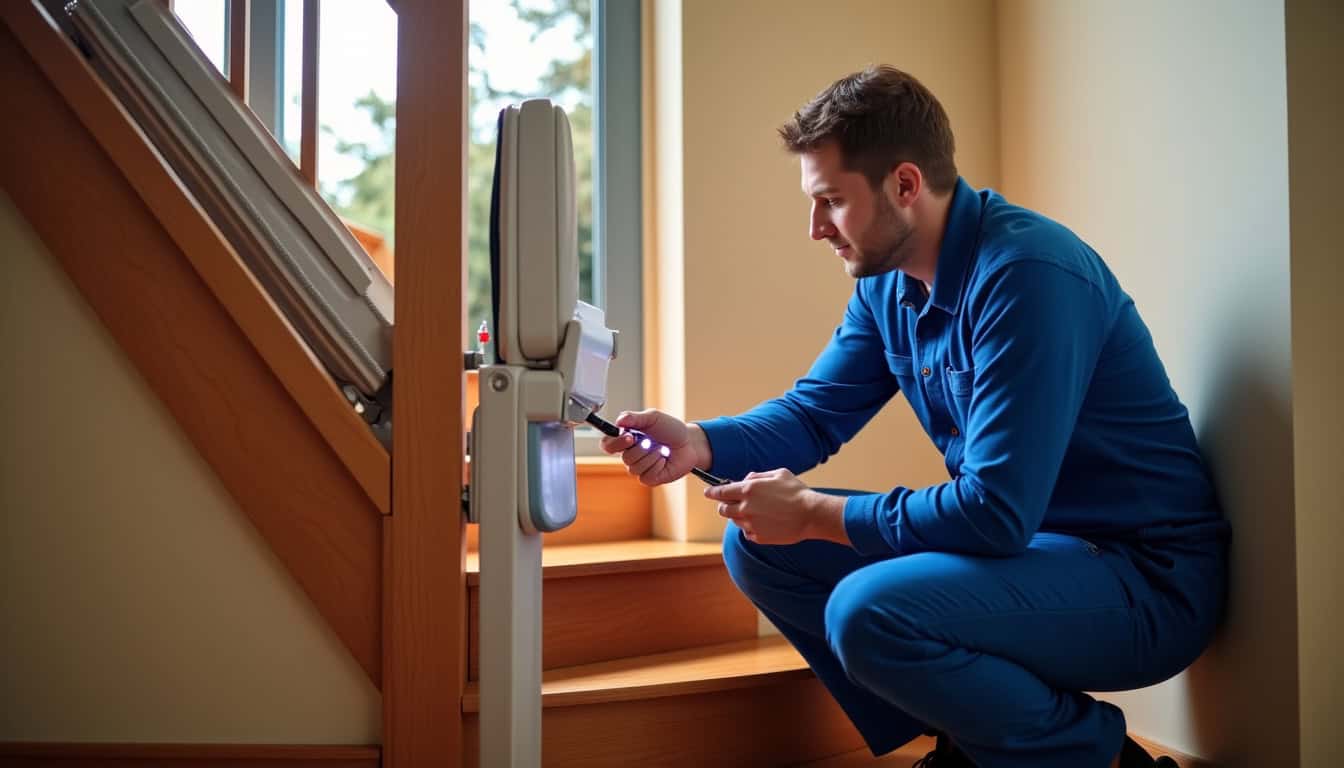 Technicien en train de vérifier le fonctionnement d