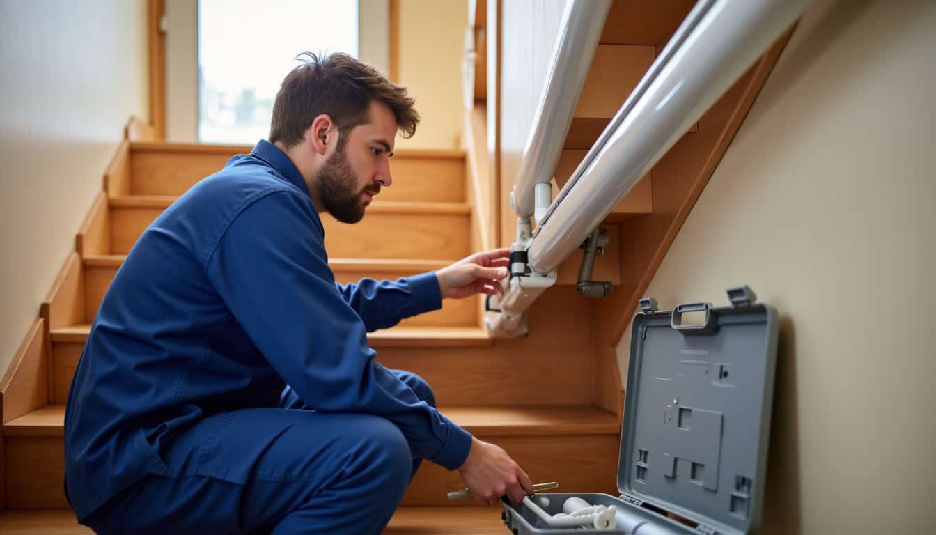 Technicien en train de vérifier le fonctionnement d