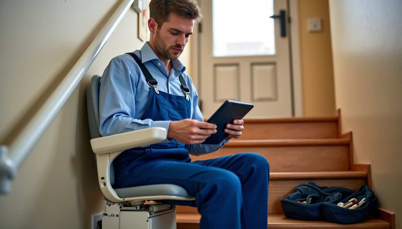 Technicien en train de vérifier les composants d