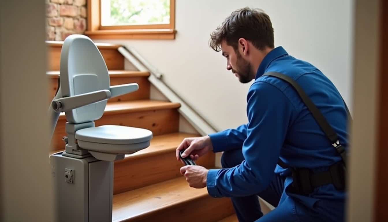 Technicien en train de vérifier les dispositifs de sécurité d