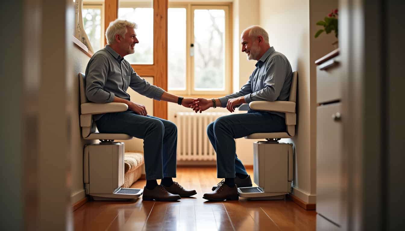 Technicien formant un senior à l