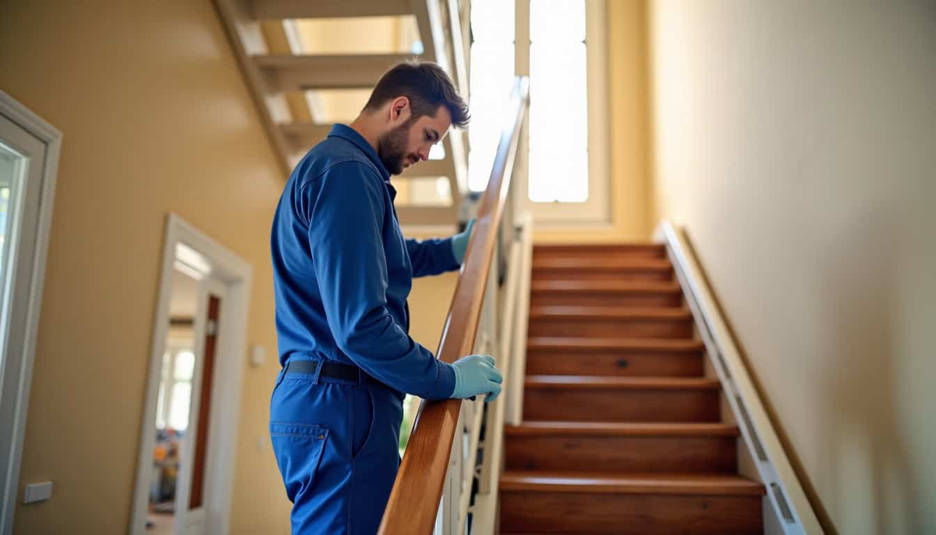 Technicien professionnel en train d