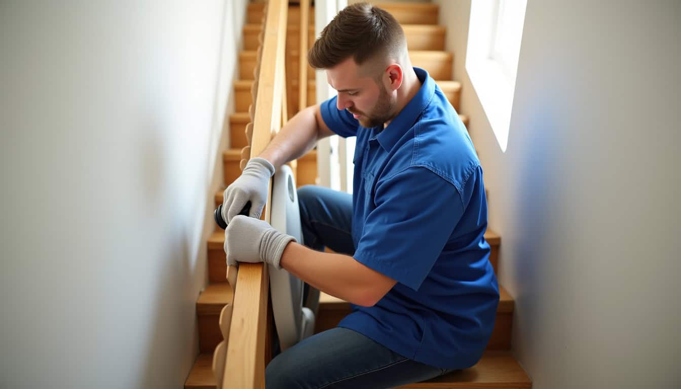 Technicien professionnel en train d