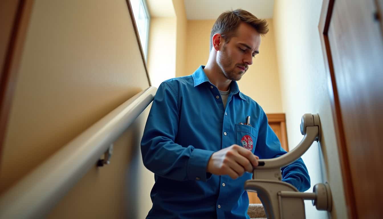 Technicien professionnel en train d