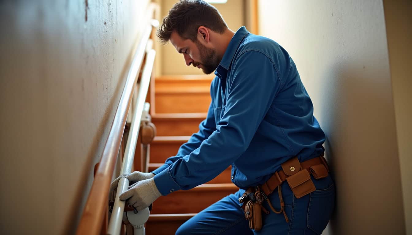 Technicien professionnel en train d