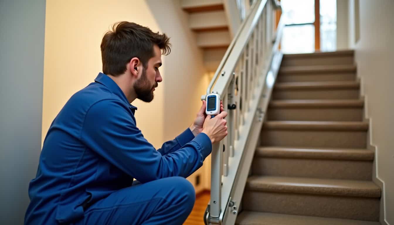 Technicien vérifiant le bon fonctionnement d