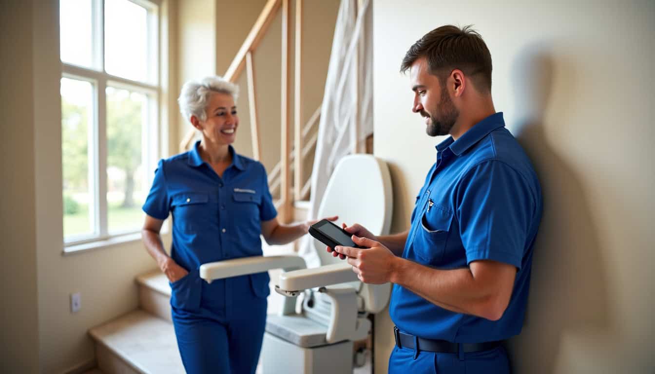 Technicien vérifiant le bon fonctionnement d