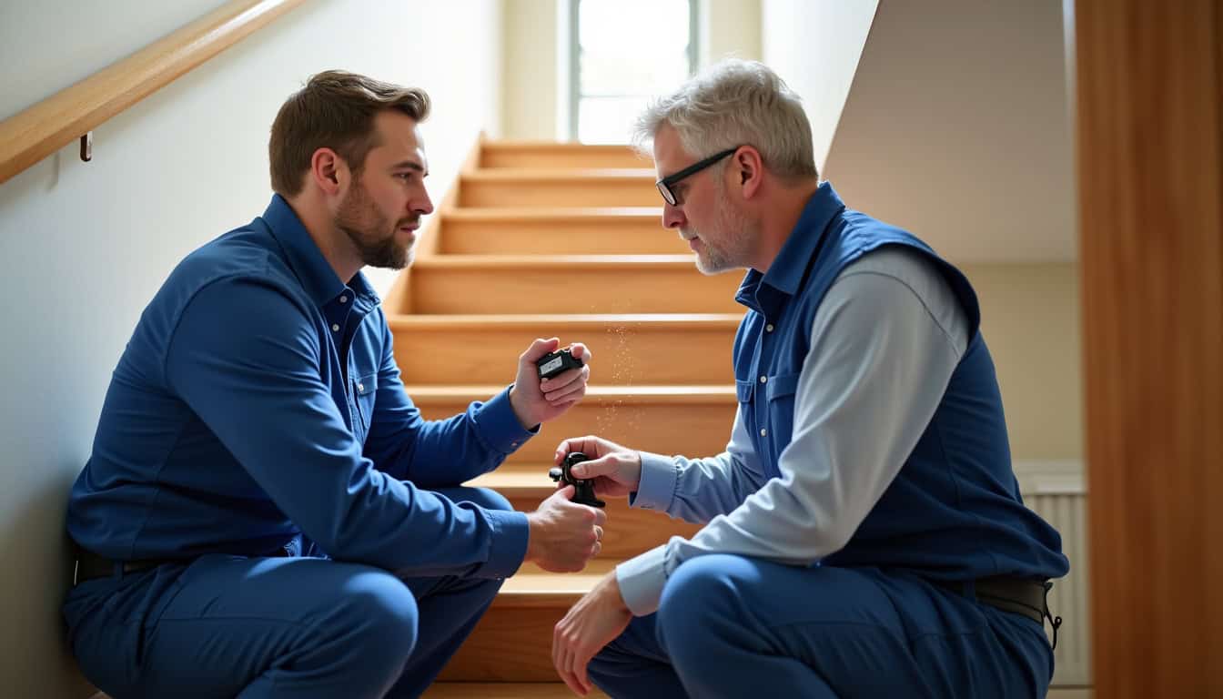 Technicien vérifiant le fonctionnement d