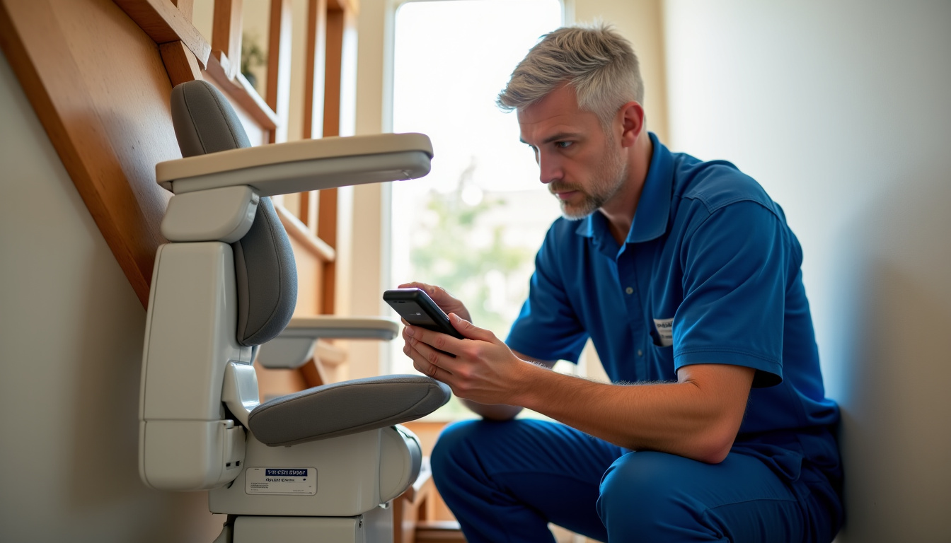 Technicien vérifiant le fonctionnement d