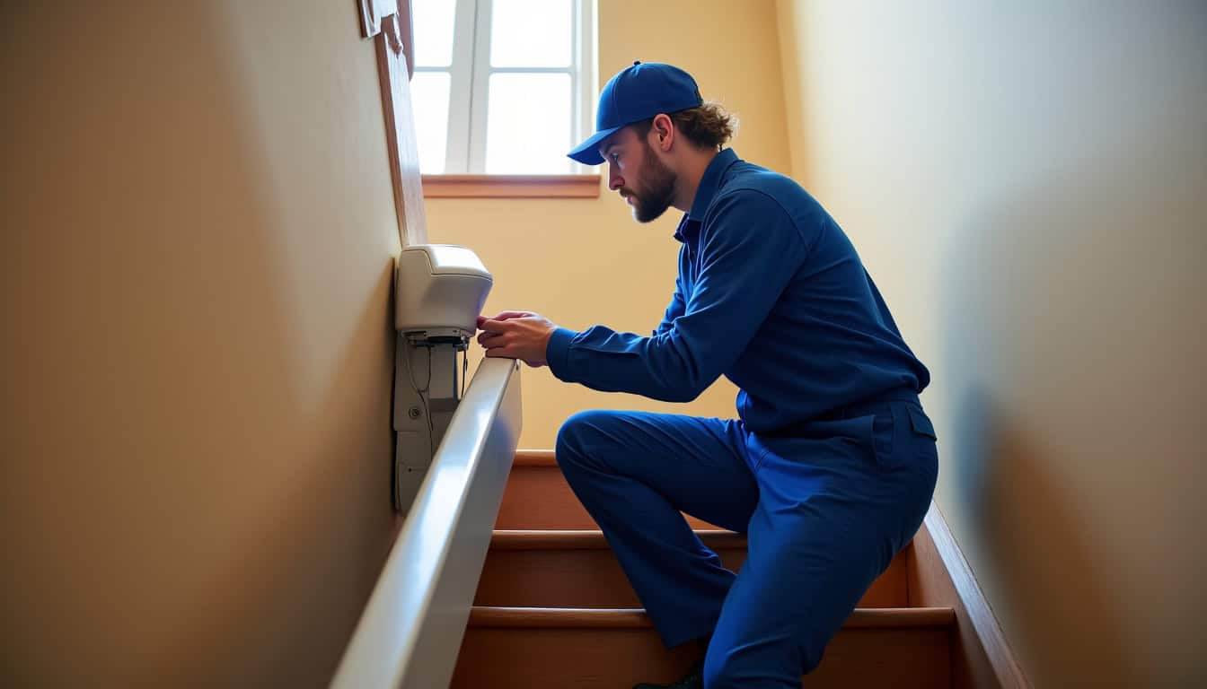 Un technicien en train de vérifier le fonctionnement d