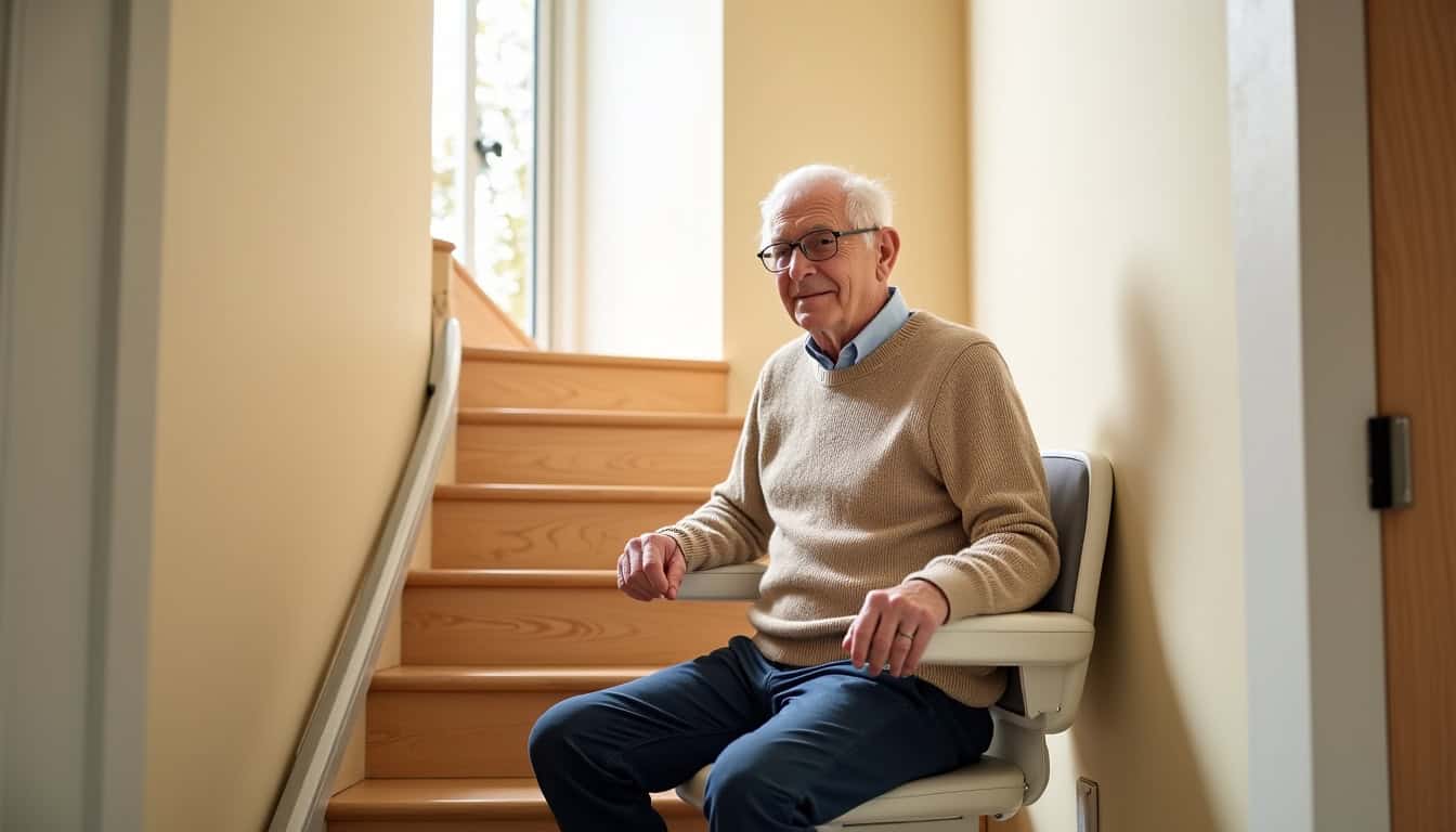 Utilisation d’un monte-escalier par un résident de Larra