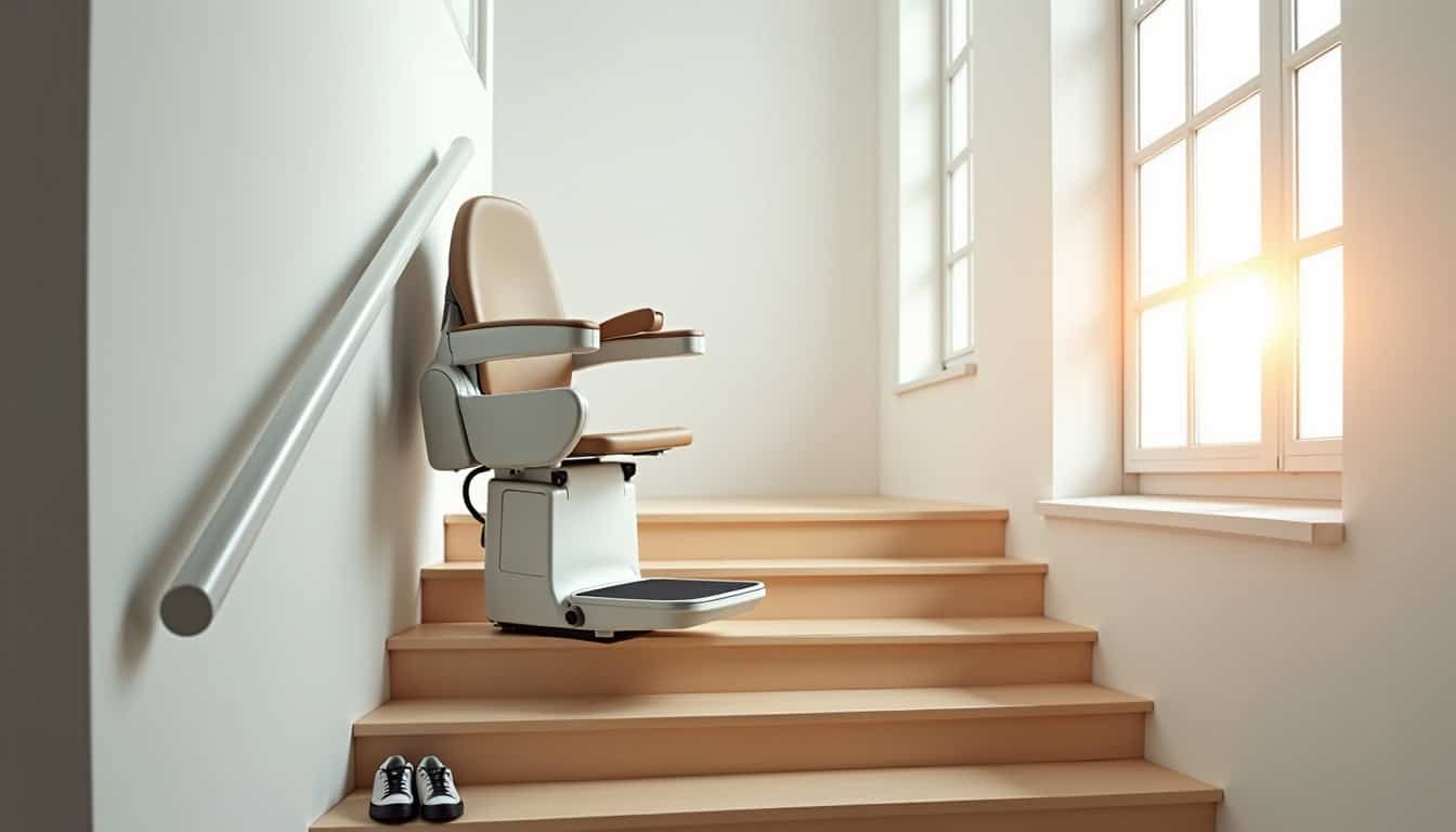 Ajustement d’un monte-escalier avec des options de confort et de sécurité
