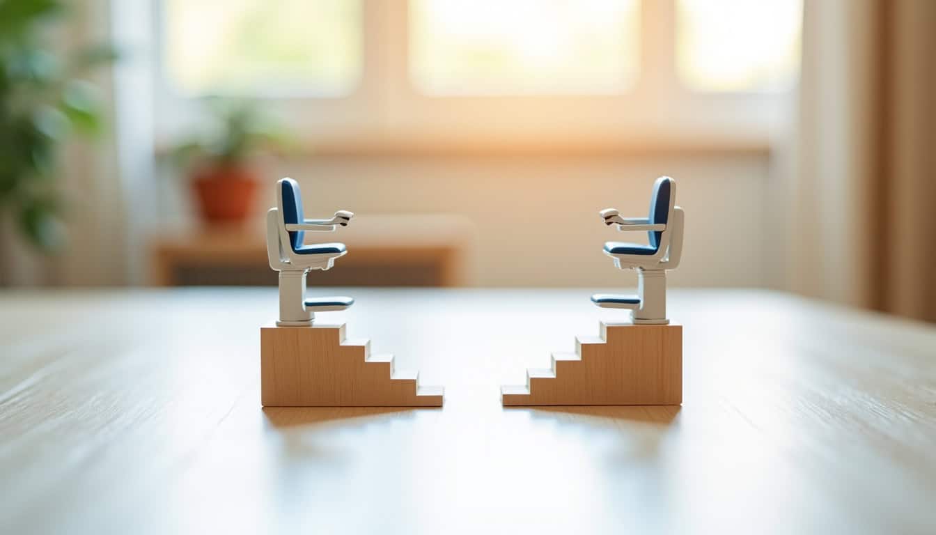Comparaison de différents modèles de monte-escaliers en fonction de la configuration d