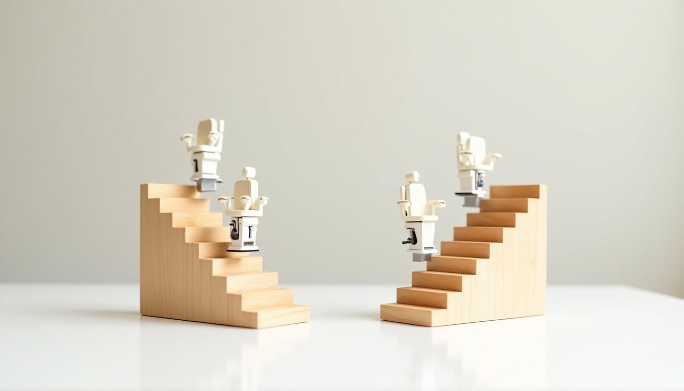 Comparaison des prix d’installation de monte-escaliers droit et tournant à Orléans