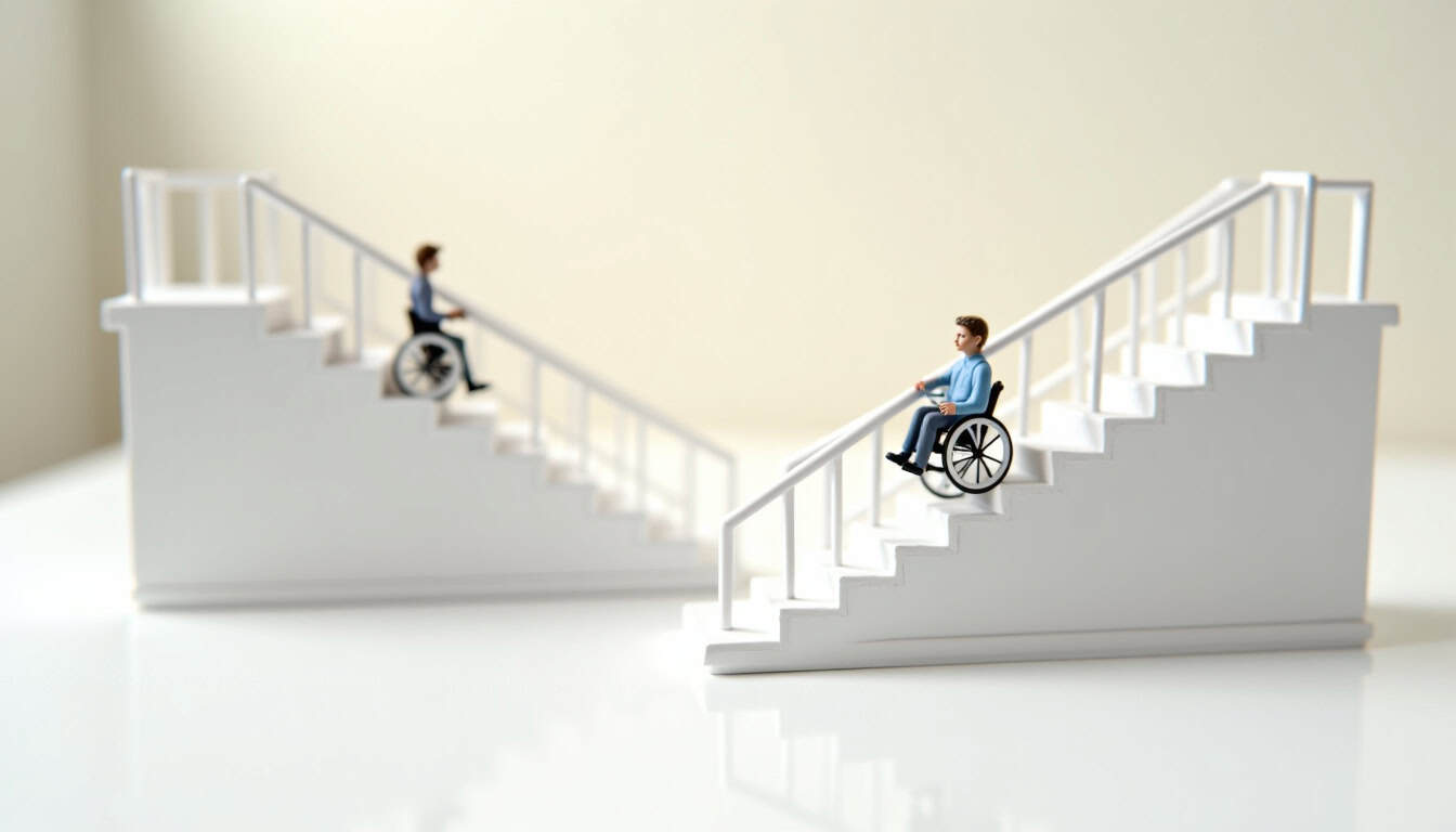 Comparaison entre un monte-escalier droit et un modèle tournant à Vesoul