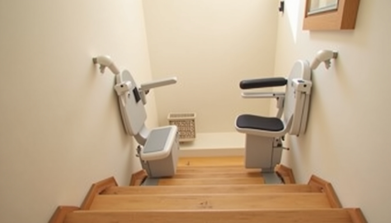 Comparaison visuelle des différents types de monte-escaliers installés dans une maison typique