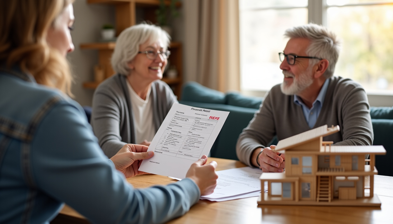 Conseiller en train de remettre un devis pour un monte-escalier à Mauzac