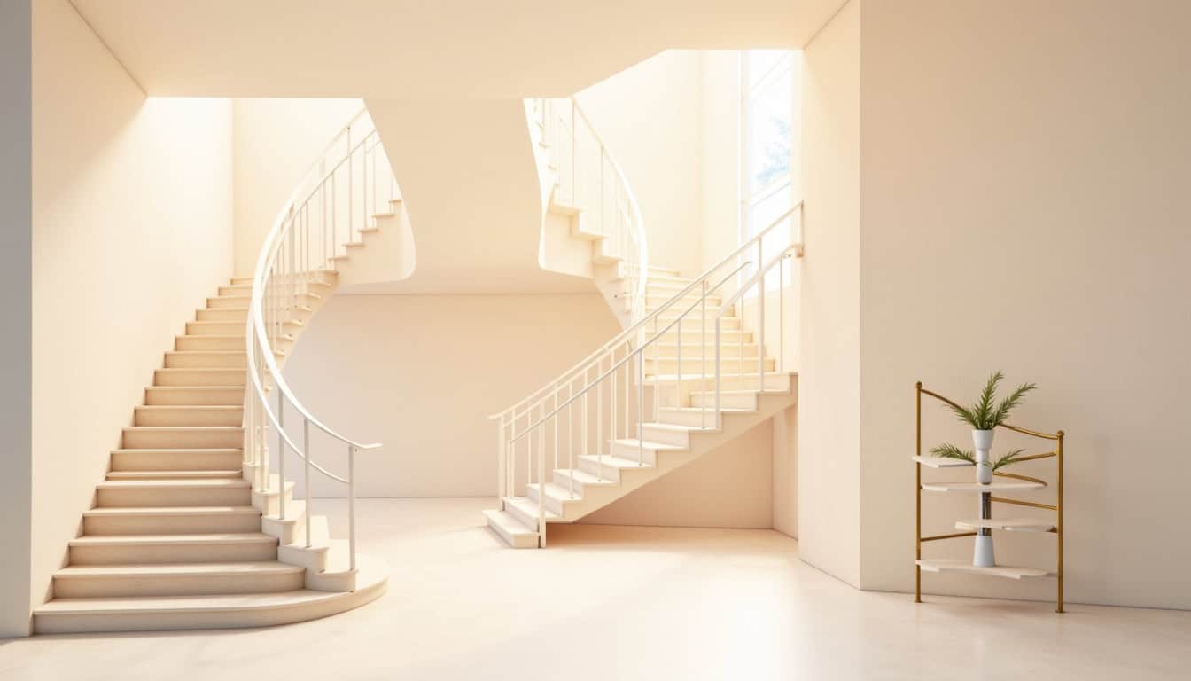 Différents modèles de monte-escalier installés à Bonsecours: droit, tournant, extérieur et colimaçon