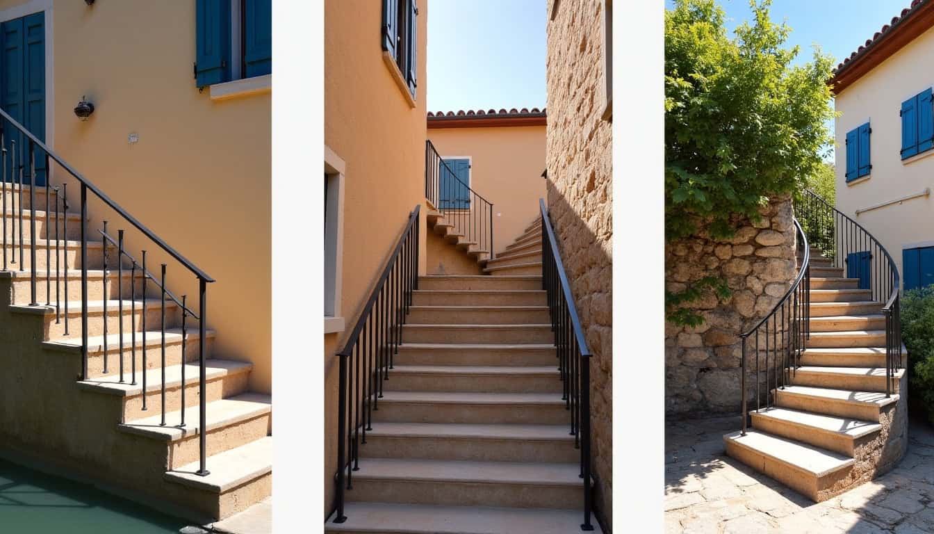 Différents modèles de monte-escaliers: droit, tournant et extérieur installés à Porto-Vecchio