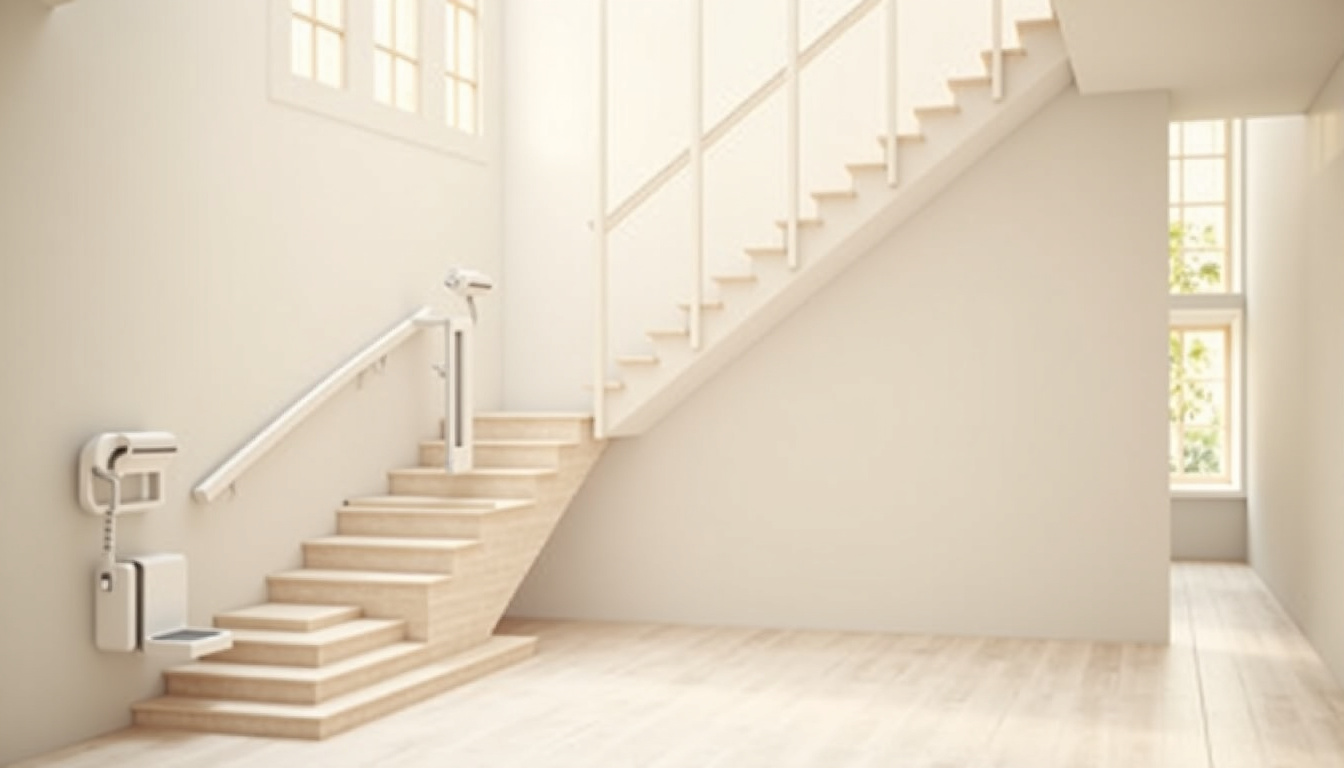 Différents modèles de monte-escaliers installés dans une maison à Audincourt