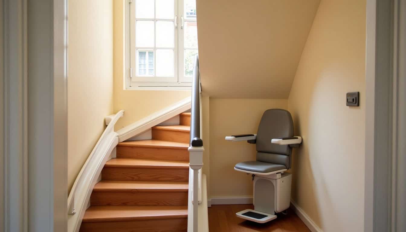 Différents types de monte-escaliers installés dans des foyers à Orléans selon la configuration des escaliers