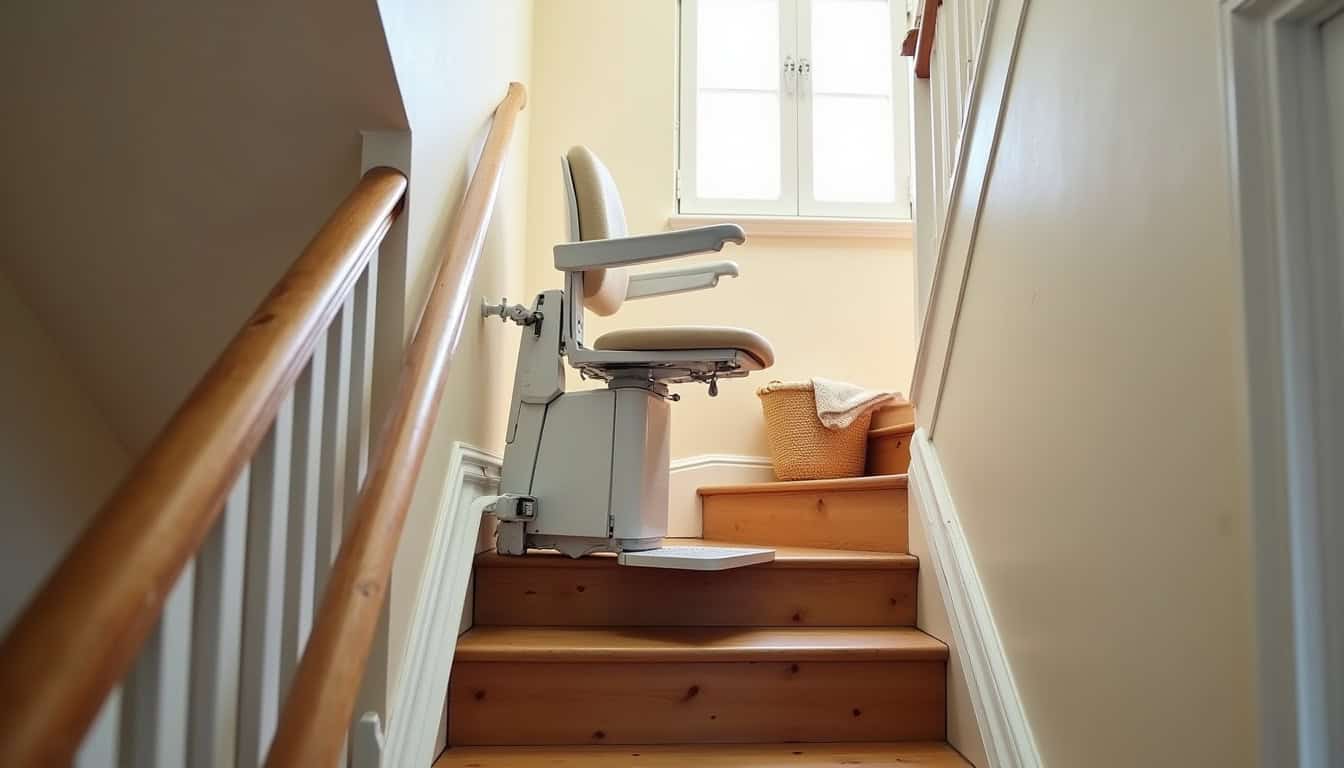 Différents types de monte-escaliers installés dans des maisons typiques de Les Monts du Roumois