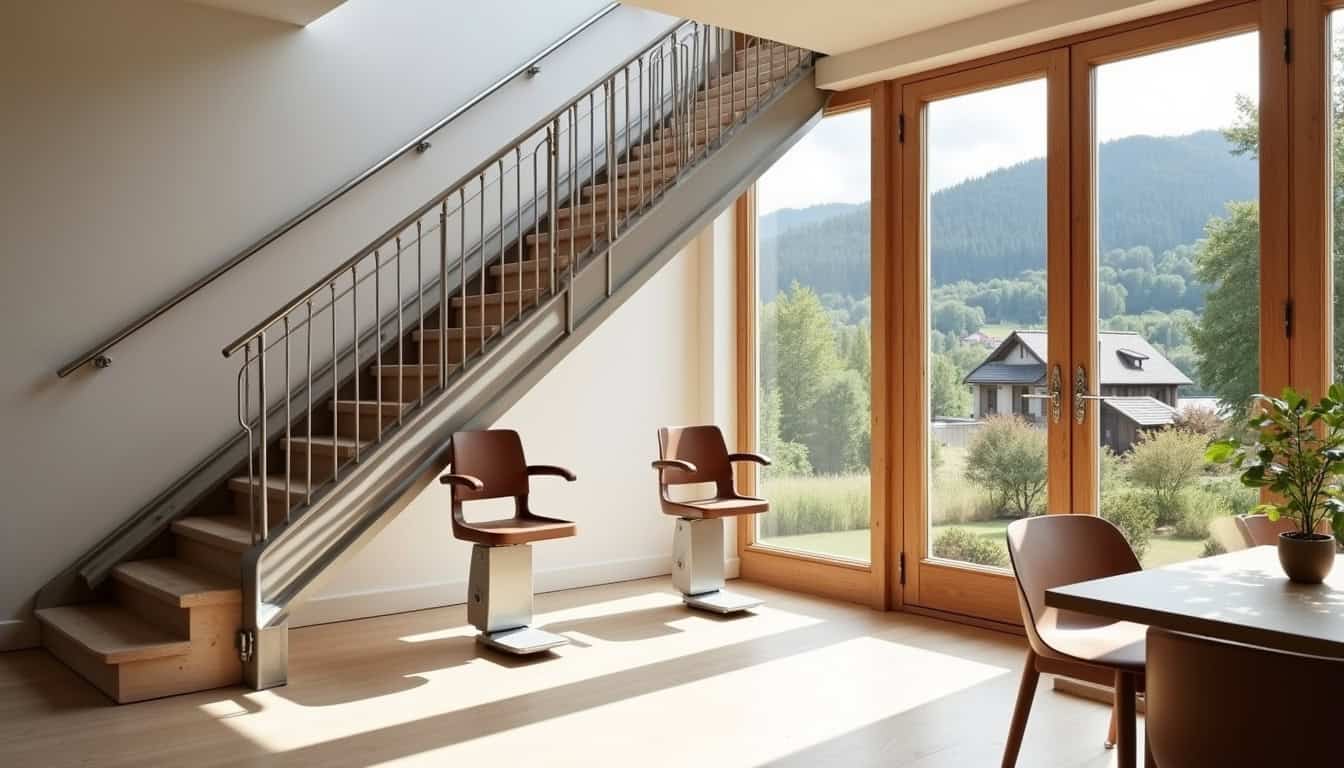 Différents types de monte-escaliers installés dans une maison de Lans-en-Vercors