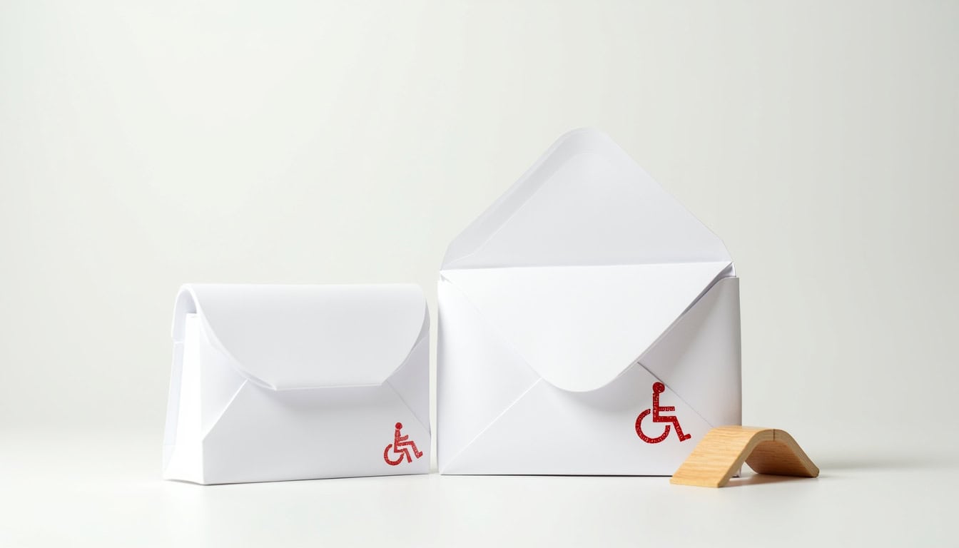 Documents administratifs et enveloppes symbolisant les aides pour l