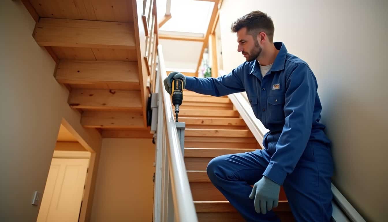Étapes d’installation d’un monte-escalier par un technicien qualifié