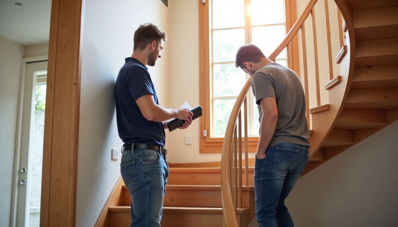 Étude sur site et devis pour monte-escalier à Lorient