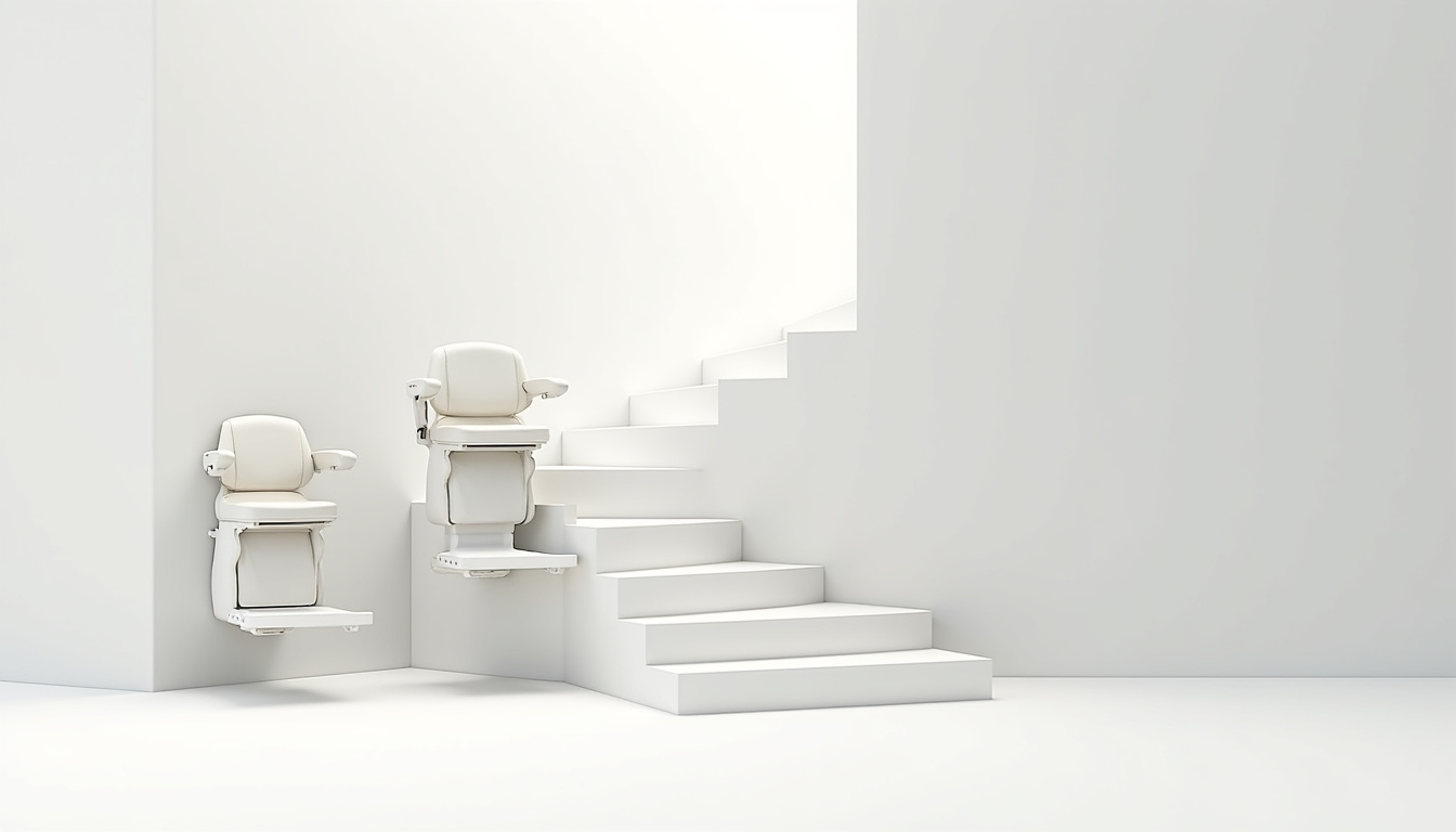Illustration des différents types de monte-escaliers adaptés à Meung-sur-Loire