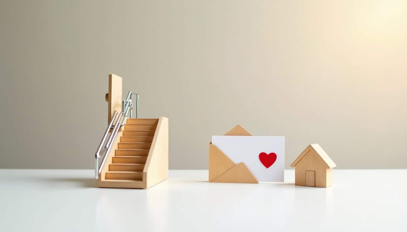 Infographie illustrant les aides financières disponibles pour un monte-escalier à Doué-en-Anjou