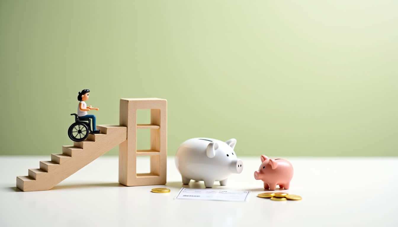 Infographie illustrant les aides financières disponibles pour un monte-escalier à Gardouch