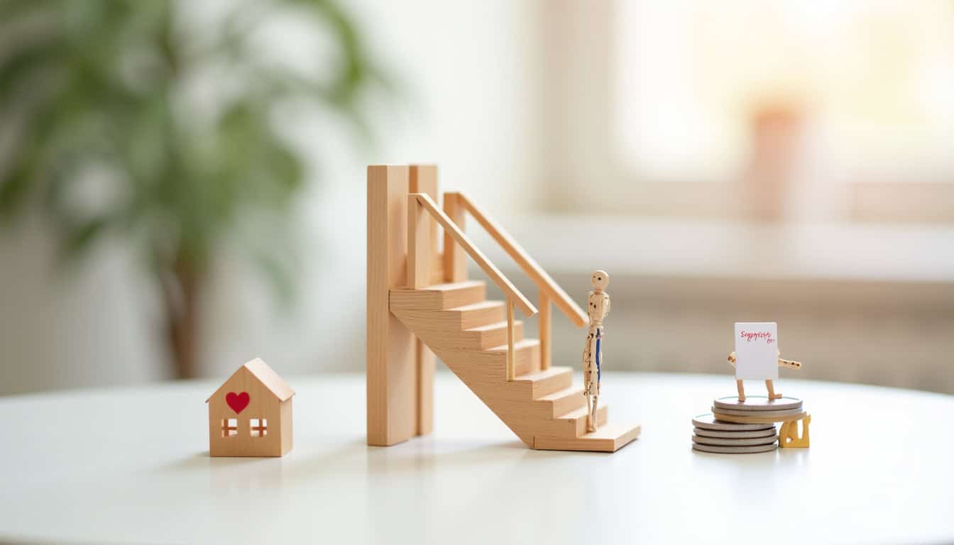Infographie illustrant les aides financières disponibles pour un monte-escalier à Neuvilly