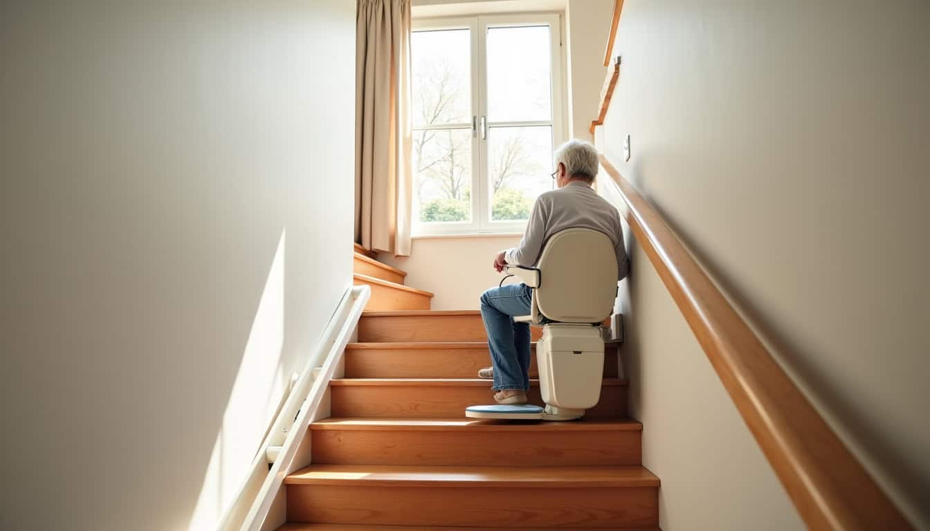 Installation d’un monte-escalier dans une maison à Senlis