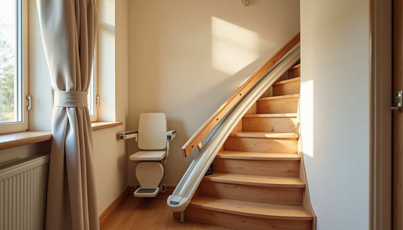 Installation d’un monte-escalier droit dans une maison à Chantemerle-les-Blés