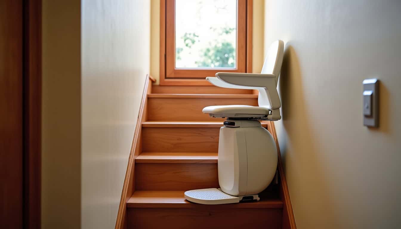 Installation d’un monte-escalier droit dans une maison à Labry