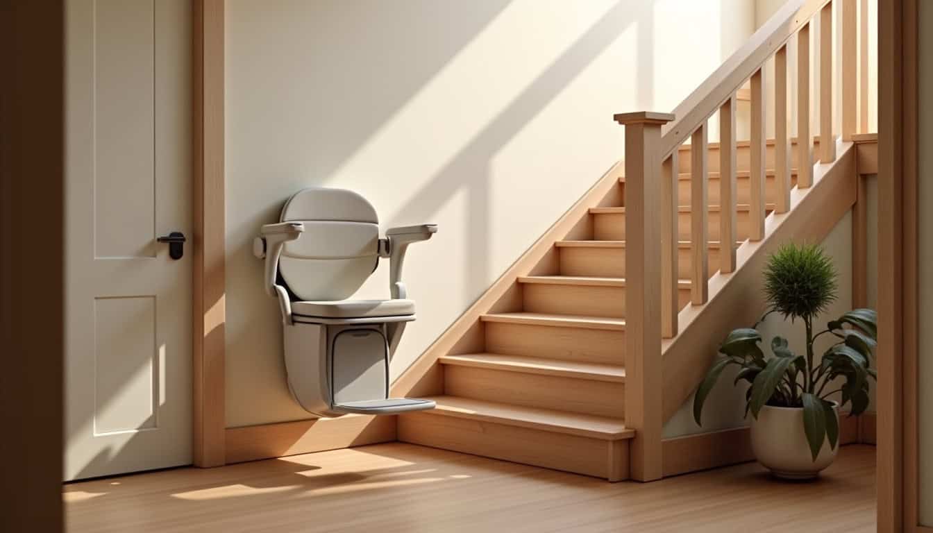 Installation d’un monte-escalier droit dans une maison à Privas