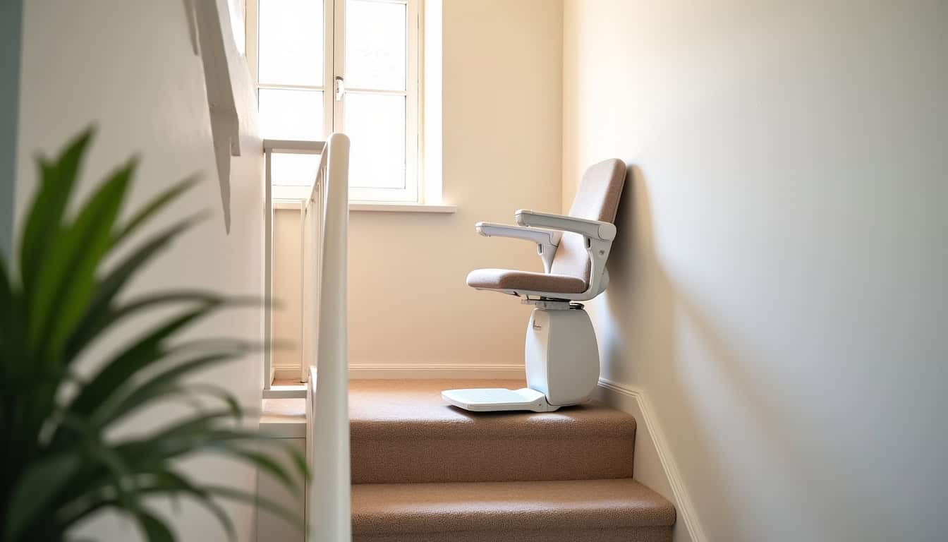 Installation d’un monte-escalier droit dans une maison à Ségny