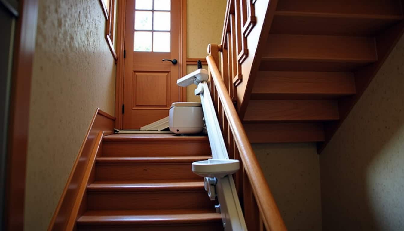 Installation d’un monte-escalier droit dans une maison ancienne à Vervins