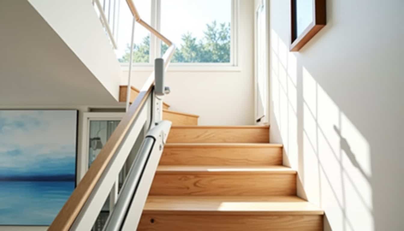 Installation d’un monte-escalier droit dans une villa à Arcachon