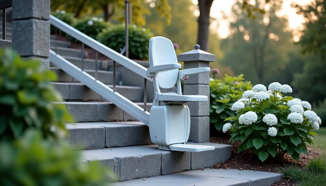 Installation d’un monte-escalier extérieur à Wandignies-Hamage