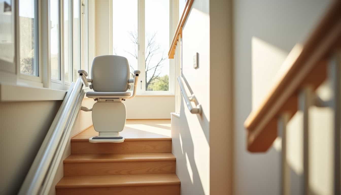 Installation d’un monte-escalier intérieur dans une maison à Le Verdon-sur-Mer