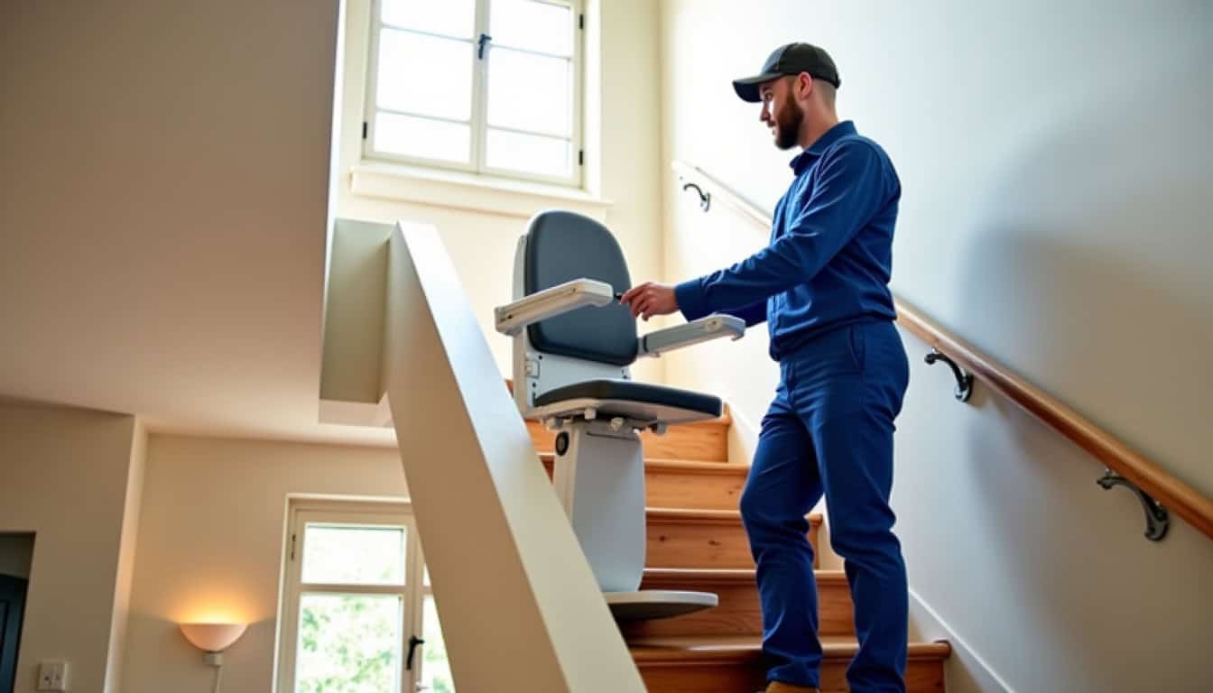 Installation d’un monte-escalier intérieur dans une maison à Limoges