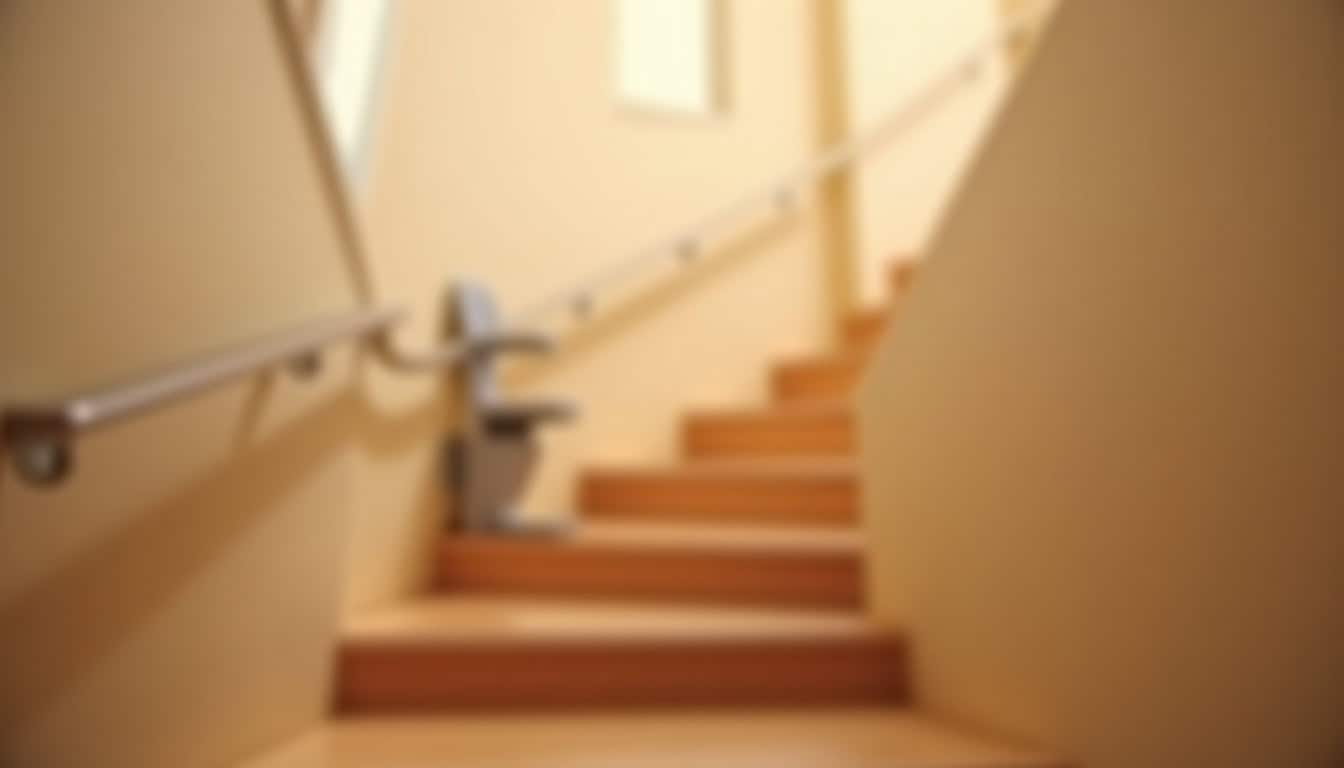 Installation d’un monte-escalier intérieur dans une maison à Pineuilh