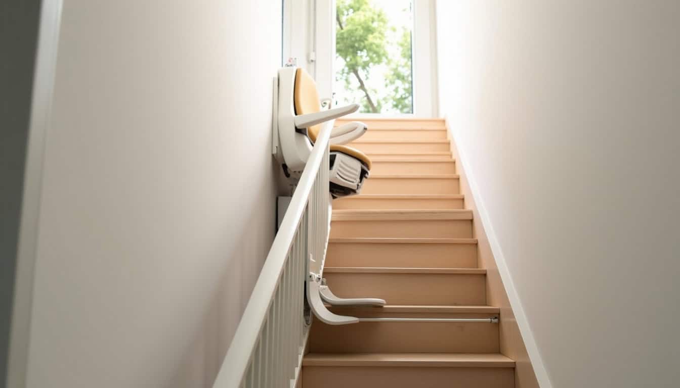 Installation d’un monte-escalier sur un escalier droit à Audun-le-roman