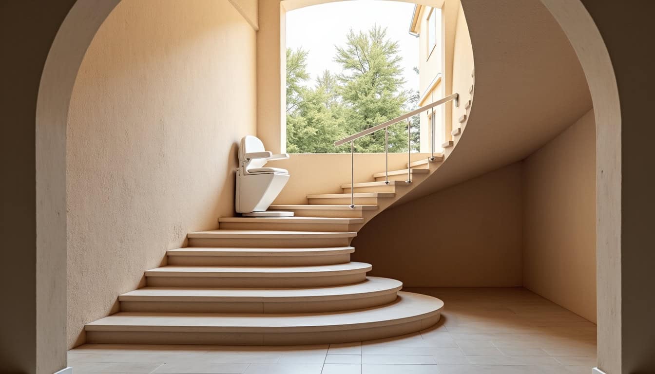 Installation d’un monte-escalier sur un escalier intérieur à Grosseto-Prugna