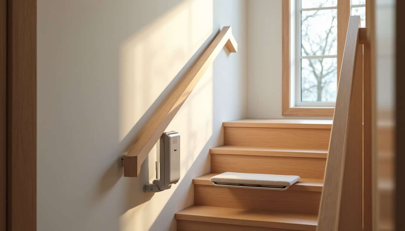 Installation d’un monte-escalier sur un escalier intérieur à Ottange
