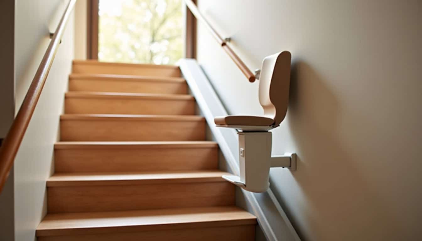 Installation d’un monte-escalier sur un escalier intérieur à Paimbœuf